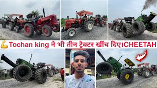 आज तो अपने John Deer 5050D ने कमाल कर दिया।￼Eicher485 + 2 Mahindra 275 tractor Tochan