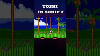 Yoshi in Sonic 2 #retrogames #sega  #mario #sonic #hack