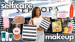 let's go self care + makeup NO BUDGET shopping at Sephora + HAUL!