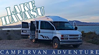 LAKE HAVASU DISPERSED CAMPING ADVENTURE | CAMPERVAN ROAD TRIP | CRAGGY WASH BLM | BEST DOG BEACH