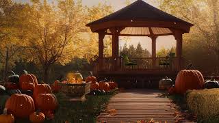 Cozy Pumpkin Patch Ambience | Autumn sounds, Relaxing music Crackling fire, Birds singing