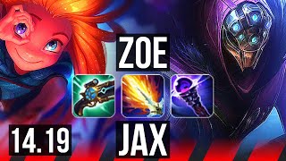 ZOE vs JAX (TOP) | 10/2/7 | EUW Master | 14.19