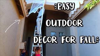 EASY OUTDOOR FALL DECOR | VLOGTOBER