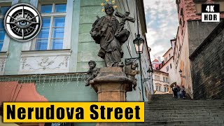 Prague Walking Tour of Hradcany, Prague Castle and Nerudova Street 🇨🇿 Czech Republic 4k HDR ASMR