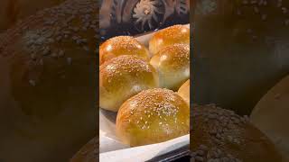 homemade hamburger bun ขนมปังแฮมเบอร์เกอร์ #shorts  #short #recipe