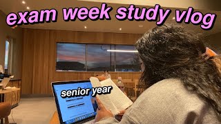 exam week study vlog: studying & finishing assignments