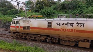 RPM WAP-7 Led Nagercoil-Mumbai CSMT Express (Via Katpadi) Hurries Towards Kalyan