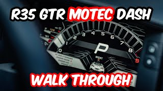 R35 GTR Digital Dash - Motec C1212 walk through features and functions