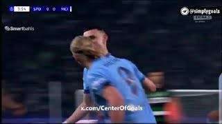 Phil Foden Goal, Sporting CP Vs Man City  (0-1) All goals Results & Extended Highlights