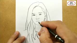 VERY EASY , How to draw blackpink kpop girlband / quick sketch