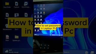 How to set password in laptop/pc #shorts #youtubeshorts