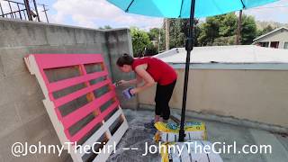 JohnyTheGirl's DIY Pallet Garden - Step 4, Paint it a Fun Color!