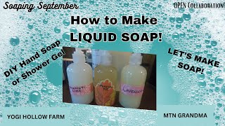 EASY DIY Liquid Soap #SoapingSeptember Let's Make #Soap !! Using #essentialoils & a Liquid Soap Base