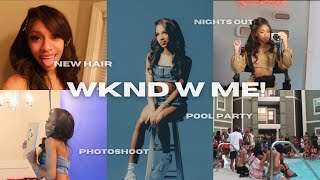 WKND W ME : end of summer pool party, new hair, photoshoot, club, days w/ friends | Yonikkaa