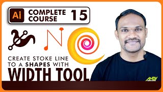 Adobe Illustrator Tutorial CC 2020 For Beginner Width tool in Illustrator in Hindi