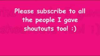 Shoutouts!!! THANK YOU!