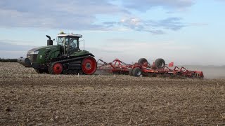 Fendt Crawler Power 1165MT Cultivating with 12m Horsch Terrano