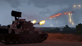 Немецкий Flakpanzer Gepard ведет огонь по истребителям - Военное моделирование - ARMA 3 Milsim