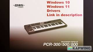 EDIROL PCR-300/500/800 Windows 10 and Windows 11 Drivers