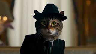 Cat in a Black Suit is that AI or Real ?