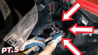 Cutting A HUGE Hole in the Engine Bay - 1966 Mustang GT Rebuild Pt. 5