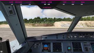 MSFS 2020 - HARD Landing at Bilbao LEBB - Wizz Air A320 on Vatsim