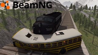 WE'VE GOT A TRAIN! (BeamNG Drive) Train Vs. Cars!