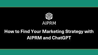 How to Find Your Marketing Strategy with AIPRM and ChatGPT