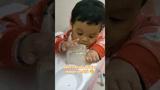 Baby kamala belajar makan sendiri #bayimakan #bayilucugemes #bayicantiklucu #bayilucu #bayiimut