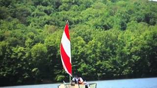 porta-bote folding boat sail kit test very light wind 2/3