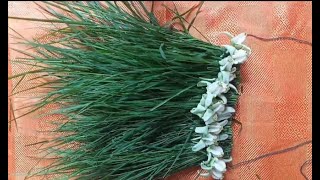 how to tie for grass garland /arugampul malai/arugampul malai kattuvathu eppadi/Duruva grass garland