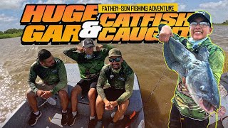 Epic Alligator Gar & Monster Catfish Caught | Father-Son Fishing Adventure