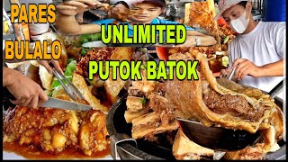 STREET FOOD | PARES BULALO PUTOK BATOK UNLI TABA | CHICHARON BULAKLAK PARES | MAMI AT MARAMI PA