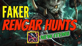 T1 Faker Plays Rengar Jungle vs Gragas Challenger Gameplay - New Items - Season 11 - Goredrinker