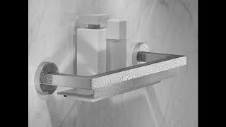 KEUCO bonding mounting Shower shelf with glass wiper Edition 90