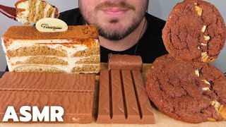 ASMR CHOCOLATE DESSERT MUKBANG (EATING SOUNDS) *Chocolate Cake, Cookies, Milka, Ferrero, Tiramisu