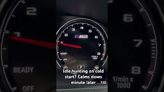 M2 Competition Idle Hunting On Cold Start #bmw #s55 #m2 #m2c #m2competition