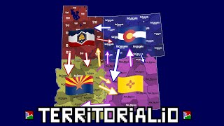 4 U.S. STATES BATTLE ROYALE - Territorial.io Timelapse