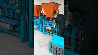 Semi-automatic cement hopper brick making machine