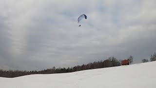 Winter paragliding in Poland