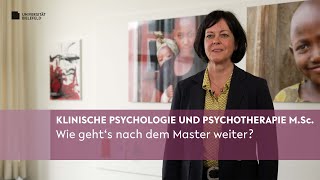 Klinische Psychologie und Psychotherapie M.Sc.: Wie geht’s nach dem Master weiter?