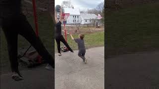 Ethan dunking a 🏀 at Grammy's house let's gooo!!!