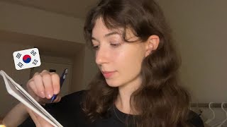 ASMR studying korean (easy vocabulary)