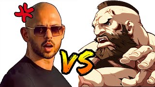 Andrew Tate HATES Street Fighter Bodybuilder ZANGIEF!