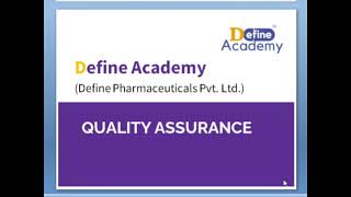 Quality Assurance in Pharmaceutical Industry | Demo Class