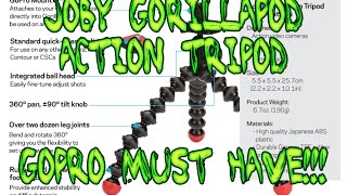 BEST Gopro Tripod - Joby GorillaPod Action TriPod for GoPro Cameras