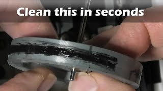 Clean melted rubber belts on a cassette player capstan in seconds