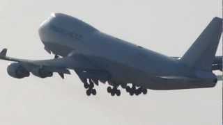 Elal Cargo Boeing 774 taking off rwy 26 at Ben Gurion airport-Israe