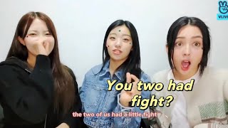 when haeun and seowon had a little fight