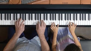 Daddy Daughter Piano Duet "Take a Walk"